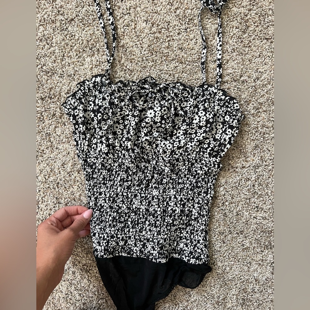 Free people floral bodysuit